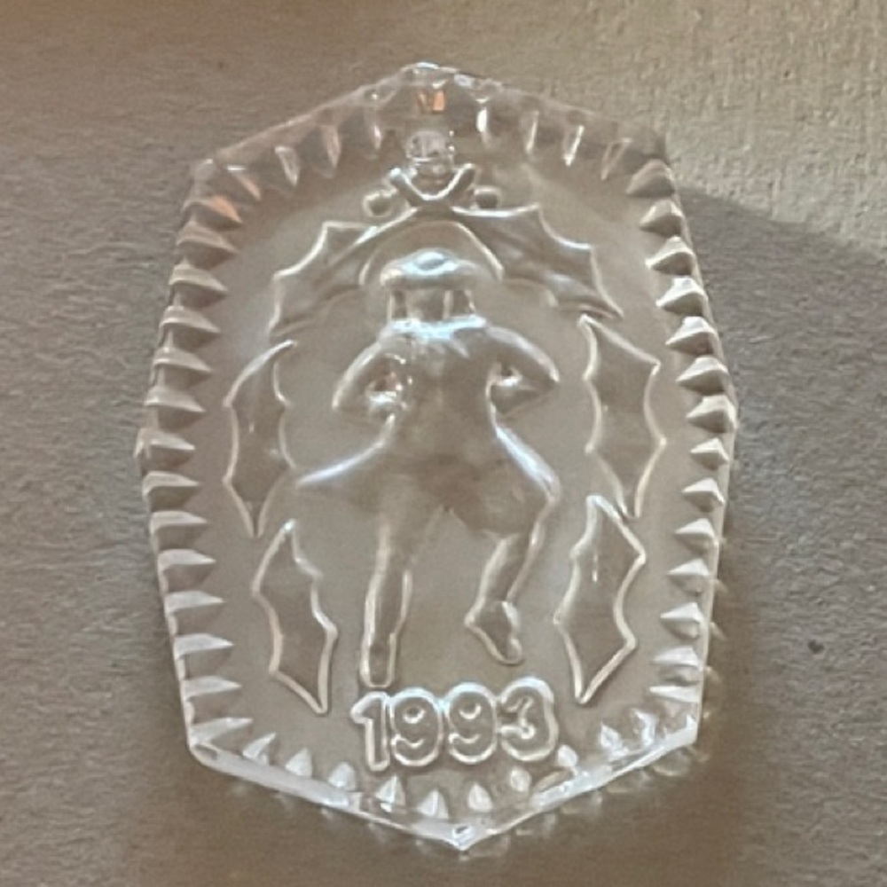 1993 Vintage Waterford Crystal Clear Angel Ornament